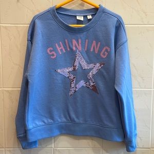 Gap Kids Shining Star Girls Flip Sequins Sweatshirt NWOT